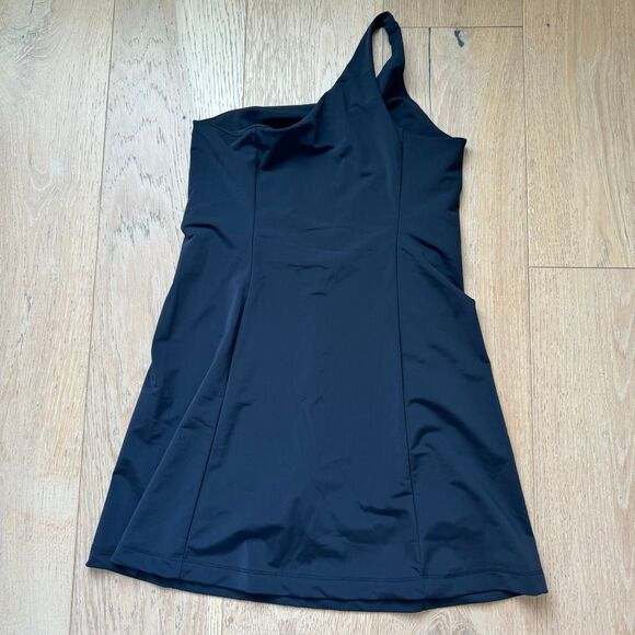 Free People X Onzie Asymmetric One Shoulder Black Built In Short Dress Size M/L - Picture 8 of 8